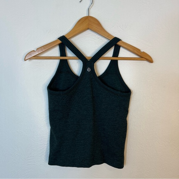 Dark Green Lululemon Ribbed Tank Top - Picture 4 of 5